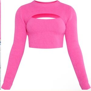 Pink Soft Knit Two Piece Sweater